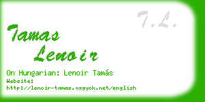 tamas lenoir business card